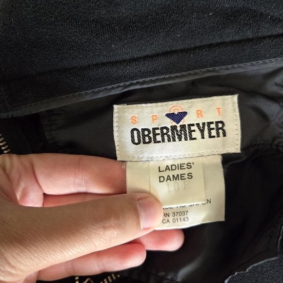 Obermeyer Sport 10R Black Vintage Ski Pants with‎ Stirrup Wool Blend - Picture 8 of 10